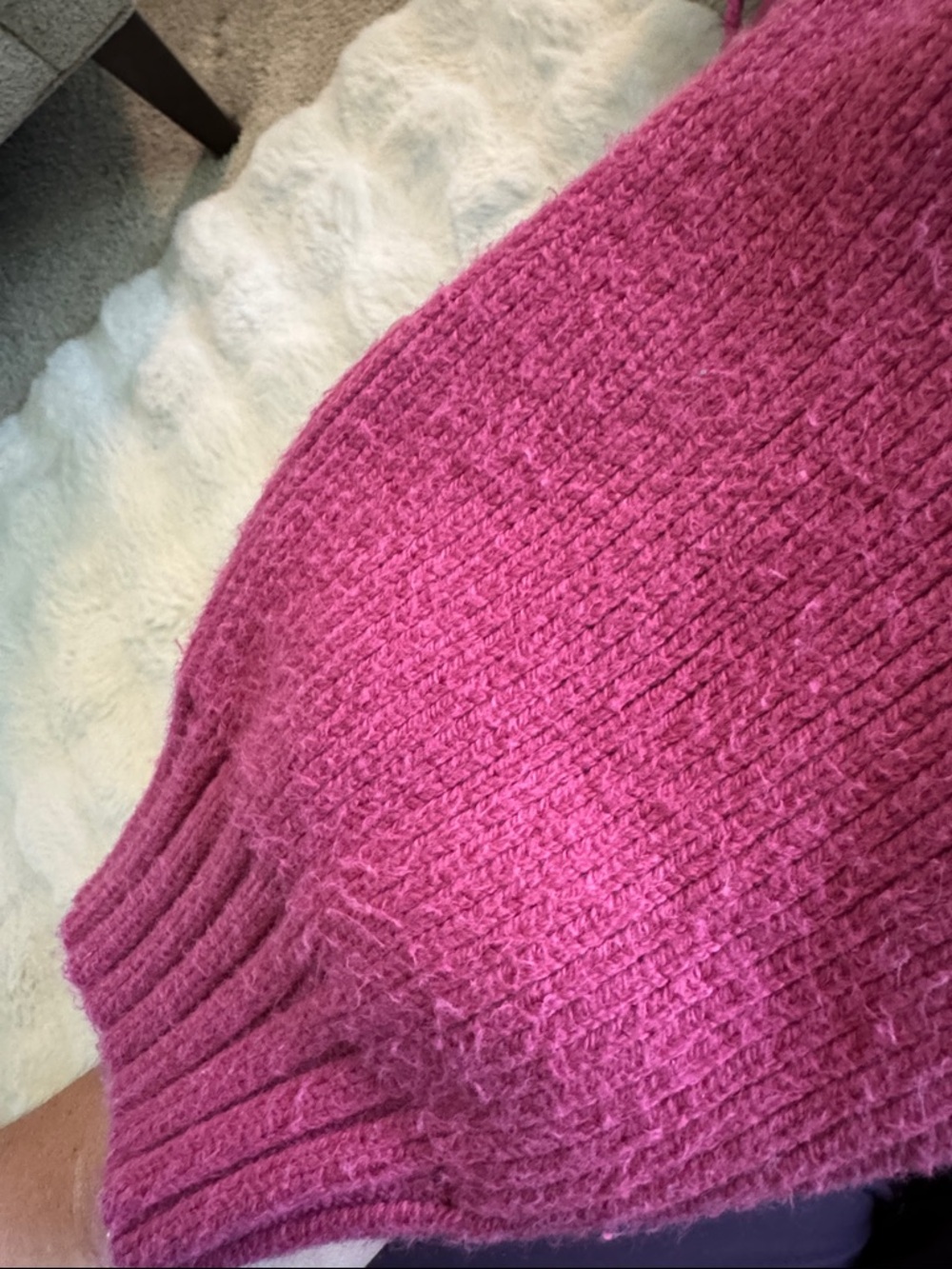 Splendid Raspberry Heart Cutout Crewneck Sweater - Picture 6 of 6